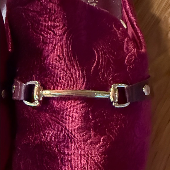 Bella Vita Women's Red Velvet Slip On Mules, Size 11 - Picture 5 of 12